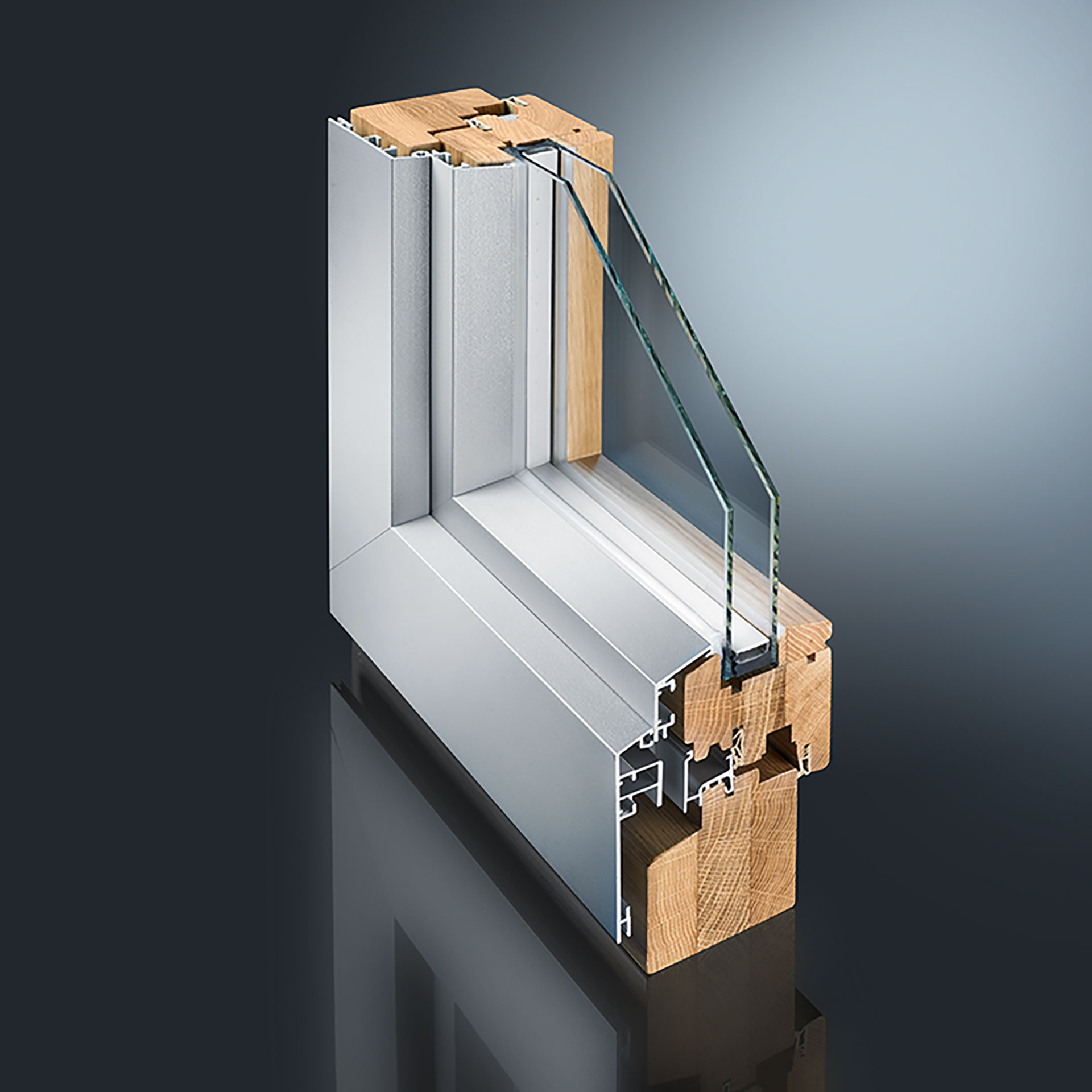 wood GUTMANN windows - window system wood-aluminium renovate - CORA